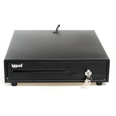 glowster Cajón portamonedas de 38 cm, 4 Compartimentos de Monedas y 6 Billetes, Color Negro, Ideal para Negocios y gestión de Efectivo.