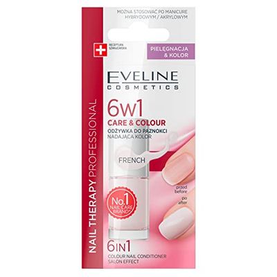 Eveline - Colorful Nail Conditioner Care Colour Nail 6 em 1 - francês - 5 ml
