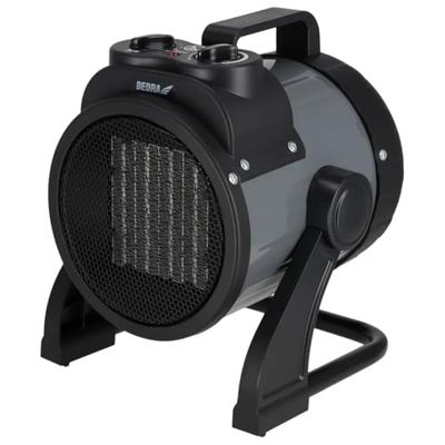 DEDRA DED9930C2 Elektrische PTC-ventilatorkachel, 2,0 kW, rond, zwart met keramisch verwarmingselement, voor goed geïsoleerde ruimtes, thermostaat, oververhittingsbeveiliging, drie bedrijfsmodi