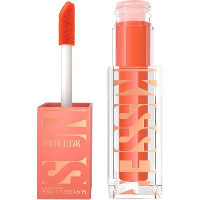 Maybelline New York, Sunkisser, Hazy Matte Blush, Cheek Colour, Ultra-Blendable, Lightweight, Melt-to-Skin Formula, (Shade: Peachy Quench)
