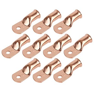 10 pcs Violet tubulaire en cuivre terminal cosses AWG câble de batterie Lug Ring Terminal Connecteurs, 4/0 * 5/16