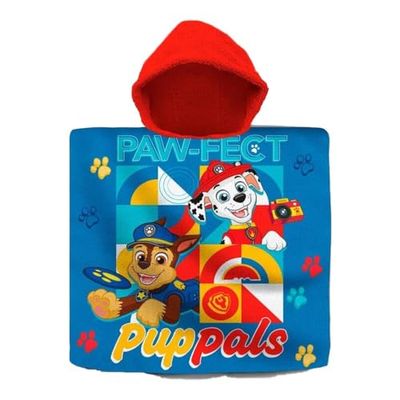 Kids Euroswan - Poncho in cotone 60 x 120 cm Paw Patrol, multicolore (PW19924)