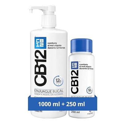 Lote CB12 Enjuague bucal Combate la causa principal del mal aliento efecto probado científicamente durante 12 horas - 250ml + refill