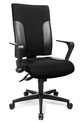 Topstar tf20rs100 Chaise de Bureau avec accoudoirs Fixes Two 20 Europe R2, Housse en Tissu
