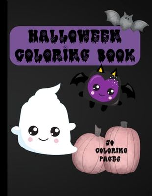 50 Coloring Pages Halloween Coloring Book: 8.5" x 11" pages - full page coloring pages; everyother page to prevent bleed through