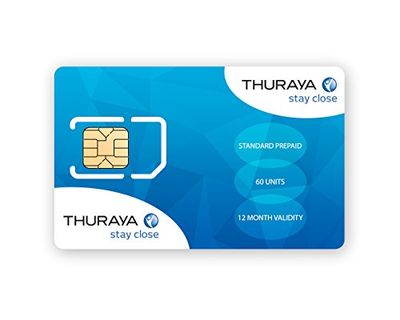 Thuraya Teléfono satélite tarjeta SIM estándar con 60 unidades