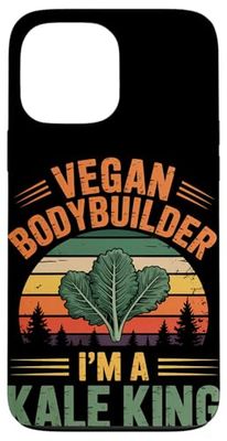 Sono un Kale King Vegetariano Retro Veganismo Culturista vegano Custodia per iPhone 13 Pro Max