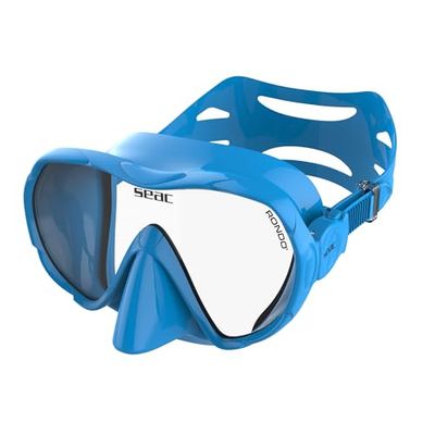 SEAC Rondò, randloze duik- en snorkelbril van silicone met enkele lens, kleiner volume, hydrodynamisch en ultralicht