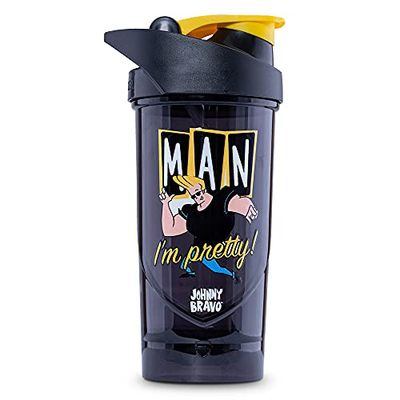 Shieldmixer Hero Pro Classic Shaker for Whey Protein Shakes and Pre Workout, BPA Free, 700 ml, Johnny Bravo Pretty