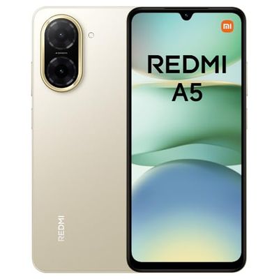 Xiaomi Redmi A5 Smartphone – 3GB+64GB, 6.52" HD+ Display, 5000mAh Battery, Android 13 Go Edition, Dual SIM – Golden