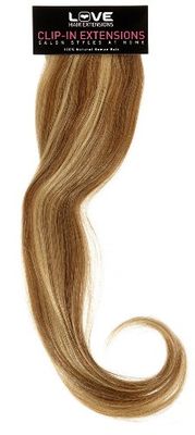 Love Hair Extensions Deluxe Human Hair Clip In Extension, Mixed Caramel/Blonde 35 g