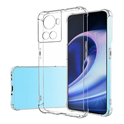 Beschermhoes Crystal Clear voor OnePlus 10R 5G, beschermhoes van zacht TPU, ultradun, met hoekkussen, rondom bescherming, absorberend voor telefoon, transparant