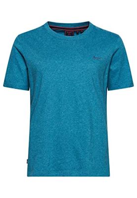 Superdry EMB T-shirt met vintage logo W1011122A Pottery Blue Marl 12 dames, aardewerk blauw gemergel, 36