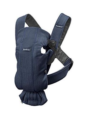 BabyBjörn Mochila porta-bebé mini, malha 3D, azul-marinho