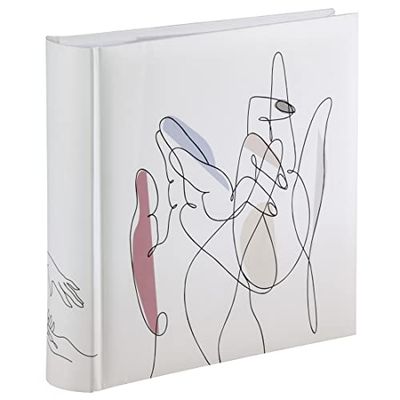 Hama Album photo "Hands" à glisser (album mémo 100 pages, pour insérer 200 photos au format graphique 10x15, 22,5x22) album photo livre blanc