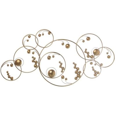 Alexandra House Living Wanddecoratie, goud, metaal, 135 x 4,5 x 68 cm