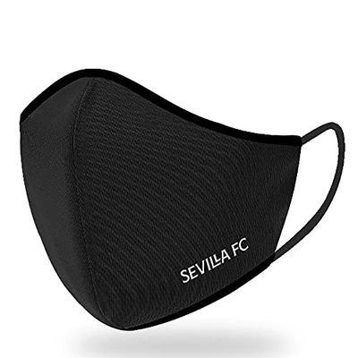 SEVILLA FC Mascarilla R40 Negra Corporativa Negro Adulto
