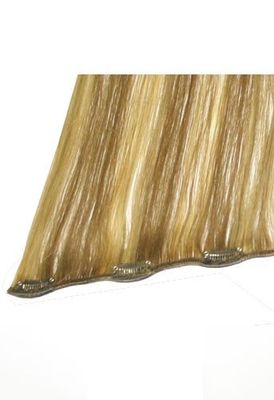 I&K Clip In Human Hair Extensions - Quick Length Piece 18/613-Ash Blonde with Lightest Blonde Mix 18 inch