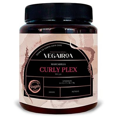 VEGAIROA. Curly Plex Curly Curly Defined Curl Mask No Grid, Deep Moisturising for Curly or Wavy Hair Parabens Free 1000ml