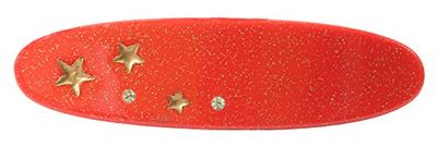 stars spangle oval barrette