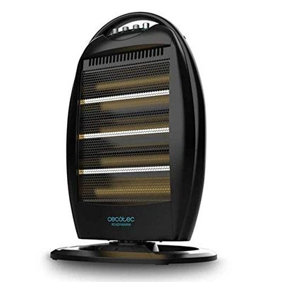 Cecotec elektrische radiator laag verbruik klaar warm 7100 kwarts roteren 1200W, oscillatie, instelbare thermostaat, 3 niveaus, veiligheidsrooster, anti-rolsysteem, 10m2