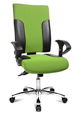 Topstar TF29US105 bureaustoel Two 20 Deluxe met in hoogte verstelbare armleuningen U2 OPA, stoffen bekleding, groen/zwart