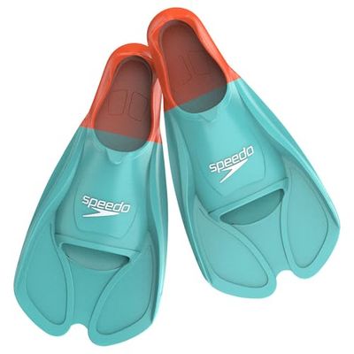 Speedo Biofuse trainingsvinnen voor volwassenen, uniseks, Arctisch glas/vulkanisch oranje, maat 36-7