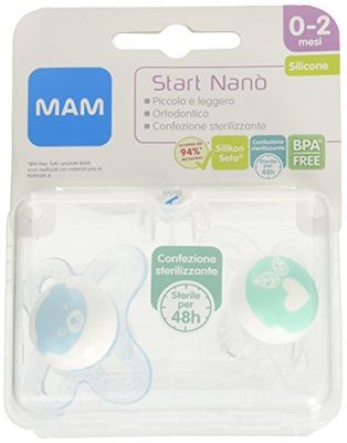 20.20010.01 MAM SUCETTE SILICONE SANS BPA - START NANO - 0-2 MOIS - 2 PIECES DEER-CURLY