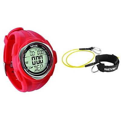 Partner Computadora de muñeca para apnea + Lanyard Cable de Seguridad con Gancho para Apnea en Profundidad