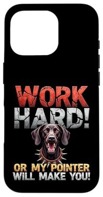 Divertente regalo da palestra per proprietari di cani puntatori tedeschi a pelo corto Custodia per iPhone 16 Pro