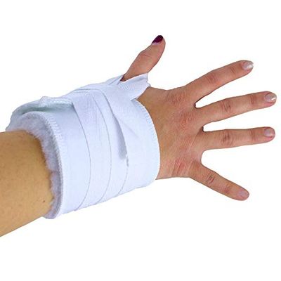 Bracelet anti-escarres avec sangles de fixation.