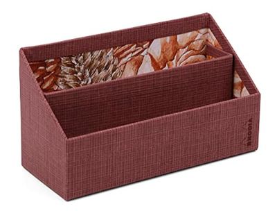 RHODIA 120037C - Mail Holder - 25x10x14 cm - Saddle Stitching - Faux Leather Exterior - Botanical Orange Collection