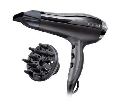 Remington Sèche-cheveux Ionique [Léger & Puissant] Pro-Air Turbo (2400W, Tourmaline Céramique,Séchage rapide, répartition uniforme de chaleur, 3 températures/2 vitesses,concentrateur+ diffuseur) D5220