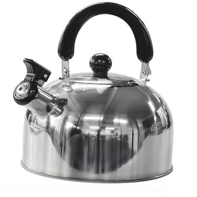 Green Haven 2L campingfluitketel - draagbare roestvrijstalen reistheepot - campingwaterkoker voor gasfornuis, elektrisch fornuis en kampvuur - snelkook- en opvouwbare waterkoker