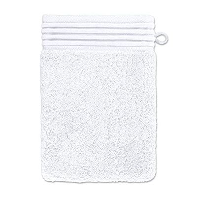 Möve Loft Manopla de baño, algodón, Snow, 15 x 20 cm