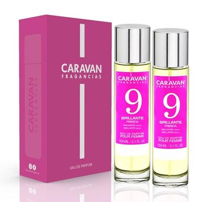 CARAVAN FRAGANCIAS - Scatola regalo con 2 profumi n. 9 da 150 ml, per donna