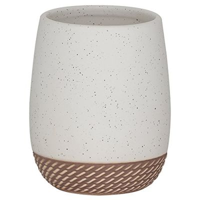 Sealskin Braid Tumbler, Ceramic, Sand, 8.3 x 10 x 8.3 cm