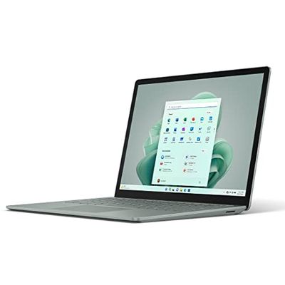 Microsoft Surface Laptop 5 - Ordinateur Portable (Windows 11, écran Tactile 13.5", Processeur Intel Core i5, 8 Go RAM, 512 Go SSD, Clavier Français AZERTY) - Vert Sauge, Finition métal