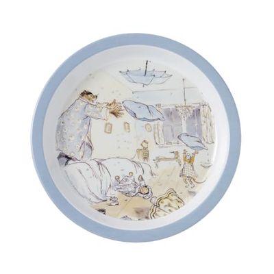 Pequeño día – plato de bebé ERNEST Y CELESTINE AZUL Ø 18 cm – 6 m – melamina –