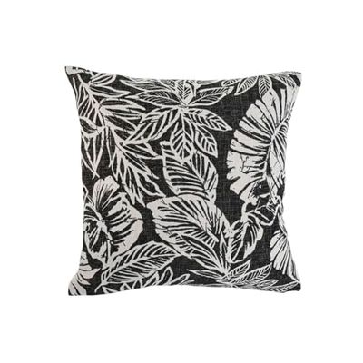 Home ESPRIT Kudde vit svart tryckt 45 x 15 x 45 cm