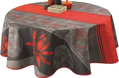 Toalha de mesa antimanchas lótus vermelha - tamanho: Redondo diâmetro 160 cm