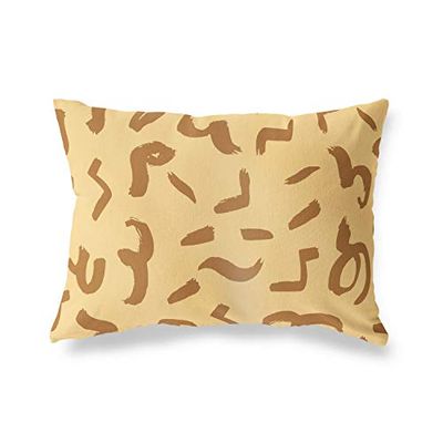 BonaMaison Toni Marroni Fodera per Cuscino Cotone e Copricuscini Federa per Divano Casa Soggiorno Camera da Letto Decorazione Interni ed Esterni, 45x60 Cm - Progettata e Prodotta in Turchia