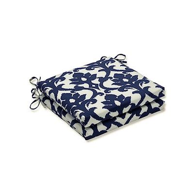 Pillow Perfect zitkussen voor binnen en buiten, vierkant, marineblauw, 2 stuks