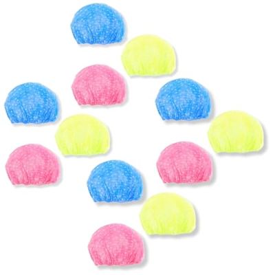 PARENCE. - Set of 12 Shower Caps for Women and Girls - Reusable and Waterproof | Comfortable Elastic Band | Bath Hair Protector - One Size Fits All - 12 Pieces