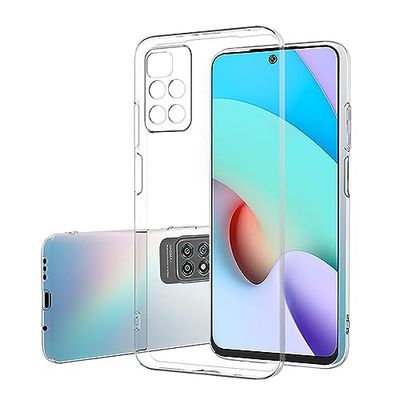 Transparante hoes voor Xiaomi Redmi 10 Prime 2022, 【Niet vergelend】Dunne beschermhoes, schokbestendig, krasbestendig, transparante achterkant van zachte TPU-siliconen, transparant