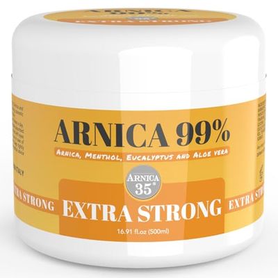 Arnica 35 - Arnica Gel Extra Fort 500ml, 99% Arnica Montana Action Rapide et Effet Froid pour le Massage Décontractant Musculaire et Sportif, Gel Froid Relaxant