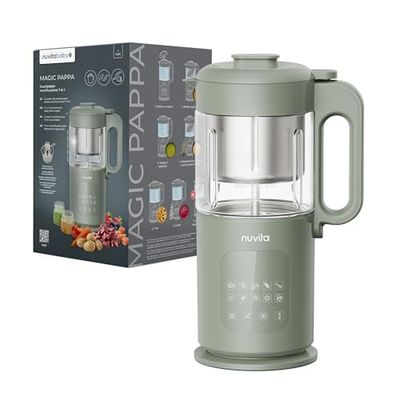 Nuvita Magic Pappa Robot Culinaire Multifonction 7-en-1 – Cuit à la Vapeur, Mixe, Hache, Prépare Purées, Soupes, Smoothies et Aliments Homogénéisés avec Fonction Auto-Nettoyante, Nuvita Chef App