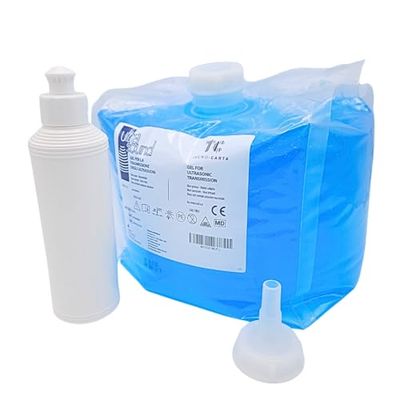 Tecnocarta GUS5LTSP Ultrasone gel met schenktuit voor pot, 5 liter, lichtblauw