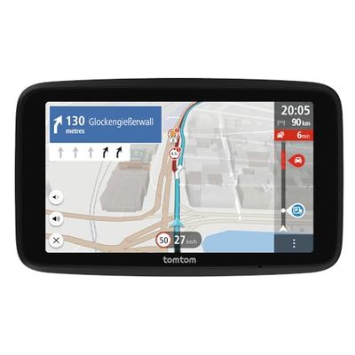 TomTom Navigatore per camion e bus GO Professional - 2a gen. (Touchscreen capacitivo da 6", mappe europee e info sul traffico in tempo reale. Progettato per camion e veicoli di grandi dimensioni)