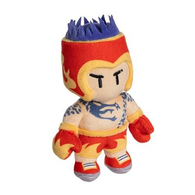 Bizak Stumble Guys 64117260-2 Pluche dier, 16,5 cm, Hot Gloves Mcloyd speelfiguren, 6 epische karakters, zacht en behaaglijk speelgoed, ideaal voor alle leeftijden